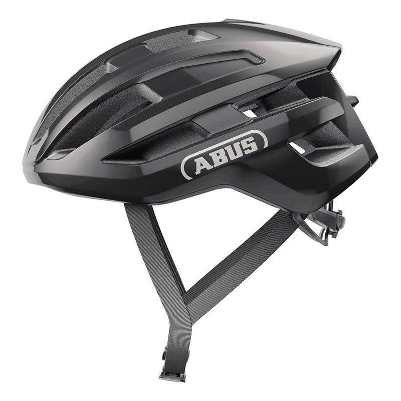 Caschi Bici Strada Casco Abus Powerdome Shiny Nero 1 Caschi Bici Strada Casco Abus Powerdome Shiny Nero