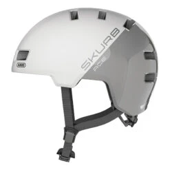Caschi Bici Strada Casco Abus Skurb Ace Argento Bianco