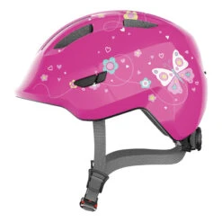 Caschi Bici Strada Casco Bimbo Abus Smiley 3.0 Butterfly Rosa