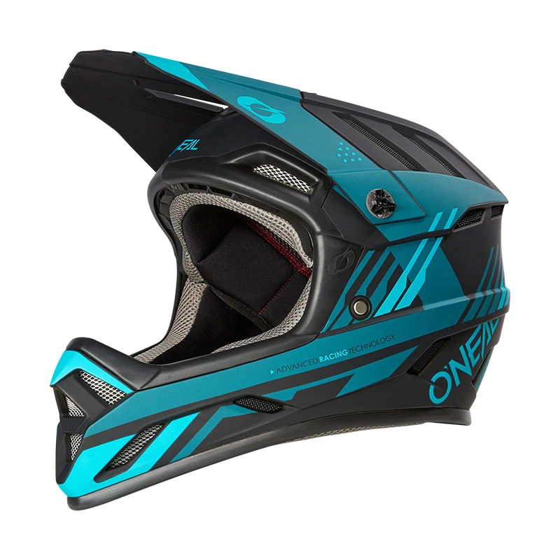 Oneal Downhill Casco O Neal Backflip Strike V.23 Nero Teal 1 Oneal Downhill Casco O Neal Backflip Strike V.23 Nero Teal