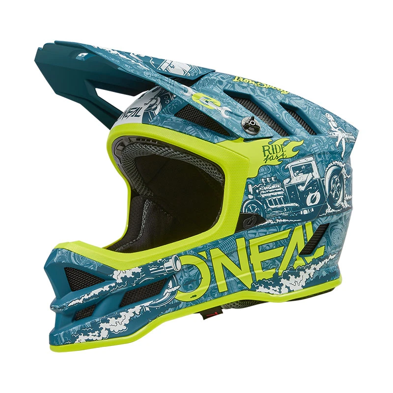 Oneal Downhill Casco O Neal Blade Polyacrylite Hr V.23 Teal Giallo 1 Oneal Downhill Casco O Neal Blade Polyacrylite Hr V.23 Teal Giallo