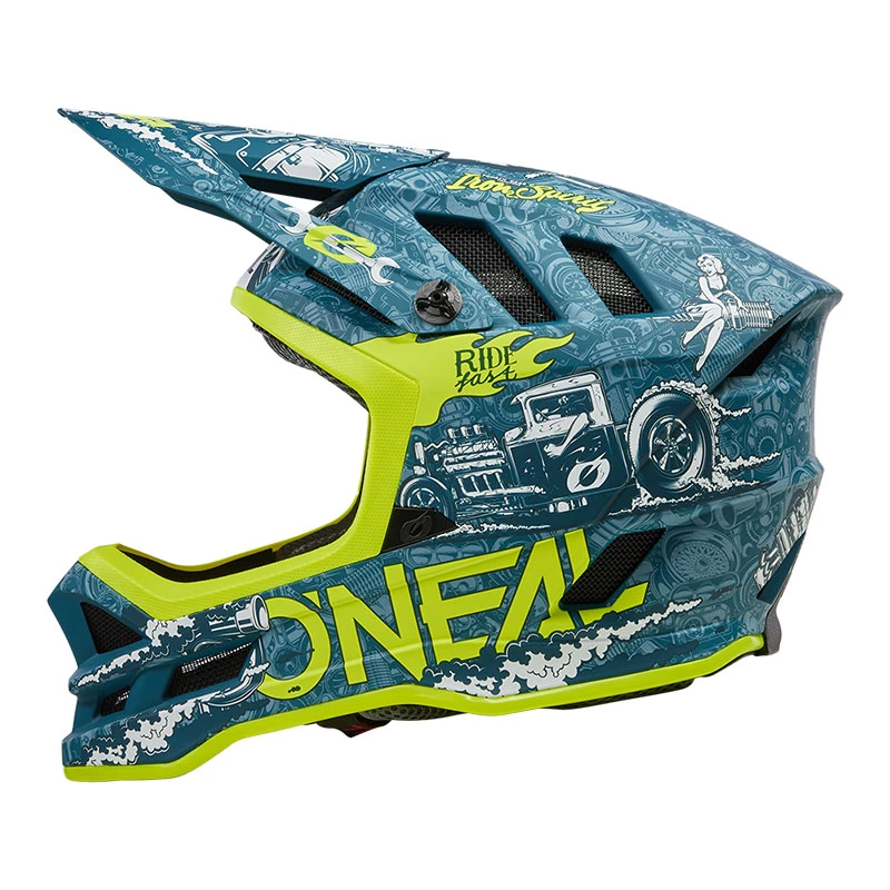 Oneal Downhill Casco O Neal Blade Polyacrylite Hr V.23 Teal Giallo 2 Oneal Downhill Casco O Neal Blade Polyacrylite Hr V.23 Teal Giallo - immagine 2