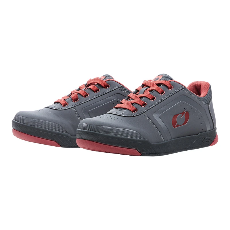 Oneal Scarpe Bici O Neal Pinned Flat V.22 Grigio Rosso 2 Oneal Scarpe Bici O Neal Pinned Flat V.22 Grigio Rosso - immagine 2
