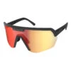 Occhiali Scott Sport Shield Nero Rosso Specchiato