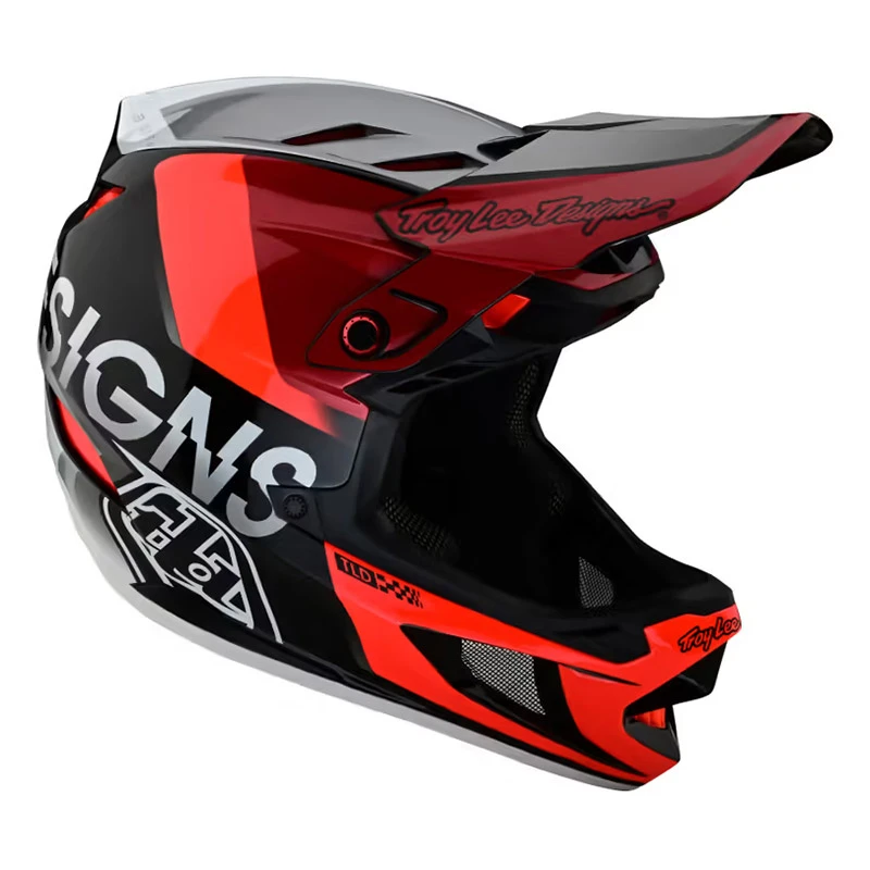 Downhill Troy Lee Designs D4 Composite Qualifier Rosso Argento 4 Downhill Troy Lee Designs D4 Composite Qualifier Rosso Argento - immagine 4