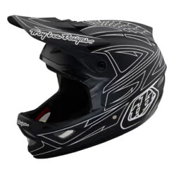 Downhill Casco Troy Lee Designs D3 Fiberlite Spiderstripe Nero