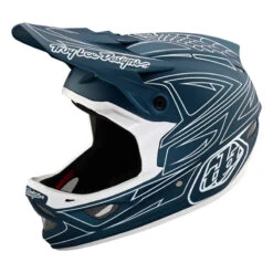 Downhill Casco Troy Lee Designs D3 Fiberlite Spiderstripe Blu