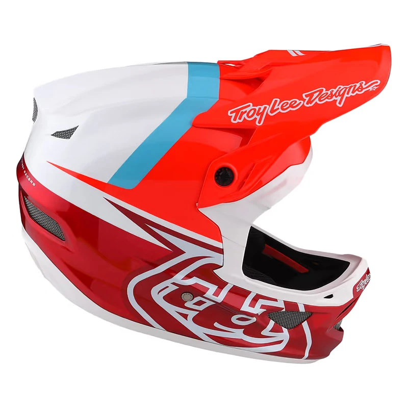 Downhill Casco Troy Lee Designs D3 Fiberlite Slant Rosso 2 Downhill Casco Troy Lee Designs D3 Fiberlite Slant Rosso - immagine 2
