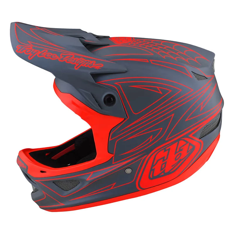 Downhill Troy Lee Designs D3 Fiberlite Spiderstripe Rosso 1 Downhill Troy Lee Designs D3 Fiberlite Spiderstripe Rosso