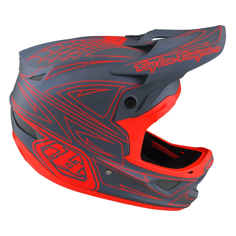Downhill Troy Lee Designs D3 Fiberlite Spiderstripe Rosso 2 Downhill Troy Lee Designs D3 Fiberlite Spiderstripe Rosso - immagine 2