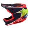 Downhill Casco Troy Lee Designs D4 Carbon Lines Rosso