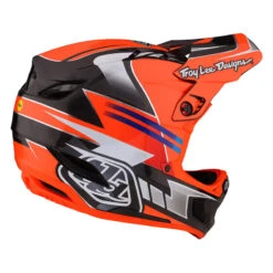 Downhill Casco Troy Lee Designs D4 Carbon Saber Rosso -Biciclette Attrezzature Negozio tld d4 carbon saber rosso 3