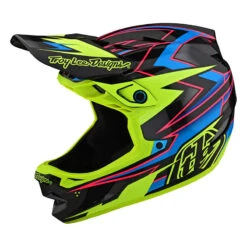 Downhill Casco Troy Lee Designs D4 Carbon Volt Nero Giallo