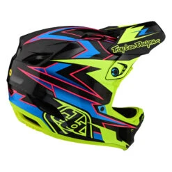 Downhill Casco Troy Lee Designs D4 Carbon Volt Nero Giallo -Biciclette Attrezzature Negozio tld d4 carbon volt giallo 3