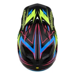 Downhill Casco Troy Lee Designs D4 Carbon Volt Nero Giallo -Biciclette Attrezzature Negozio tld d4 carbon volt giallo 4