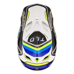 Downhill Troy Lee Designs D4 Composite Reverb Bianco Blu -Biciclette Attrezzature Negozio tld d4 comp reverb helmet biancoblu 3